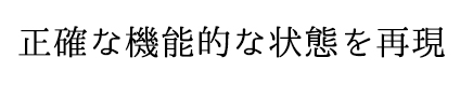 正確な機能的な状態を再現