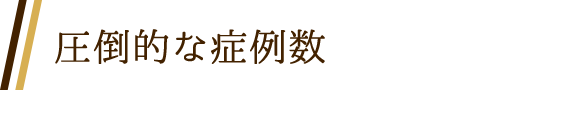 圧倒的な症例数